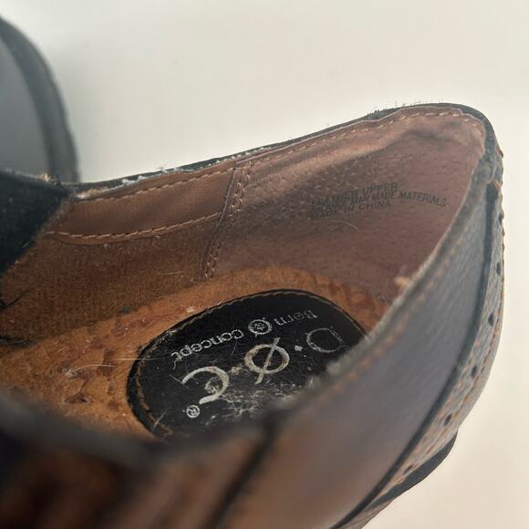 B.O.C by Born Sorla Black Chunky Heel Pebble Leather Ankle Booties Size 9 - Picture 8 of 8